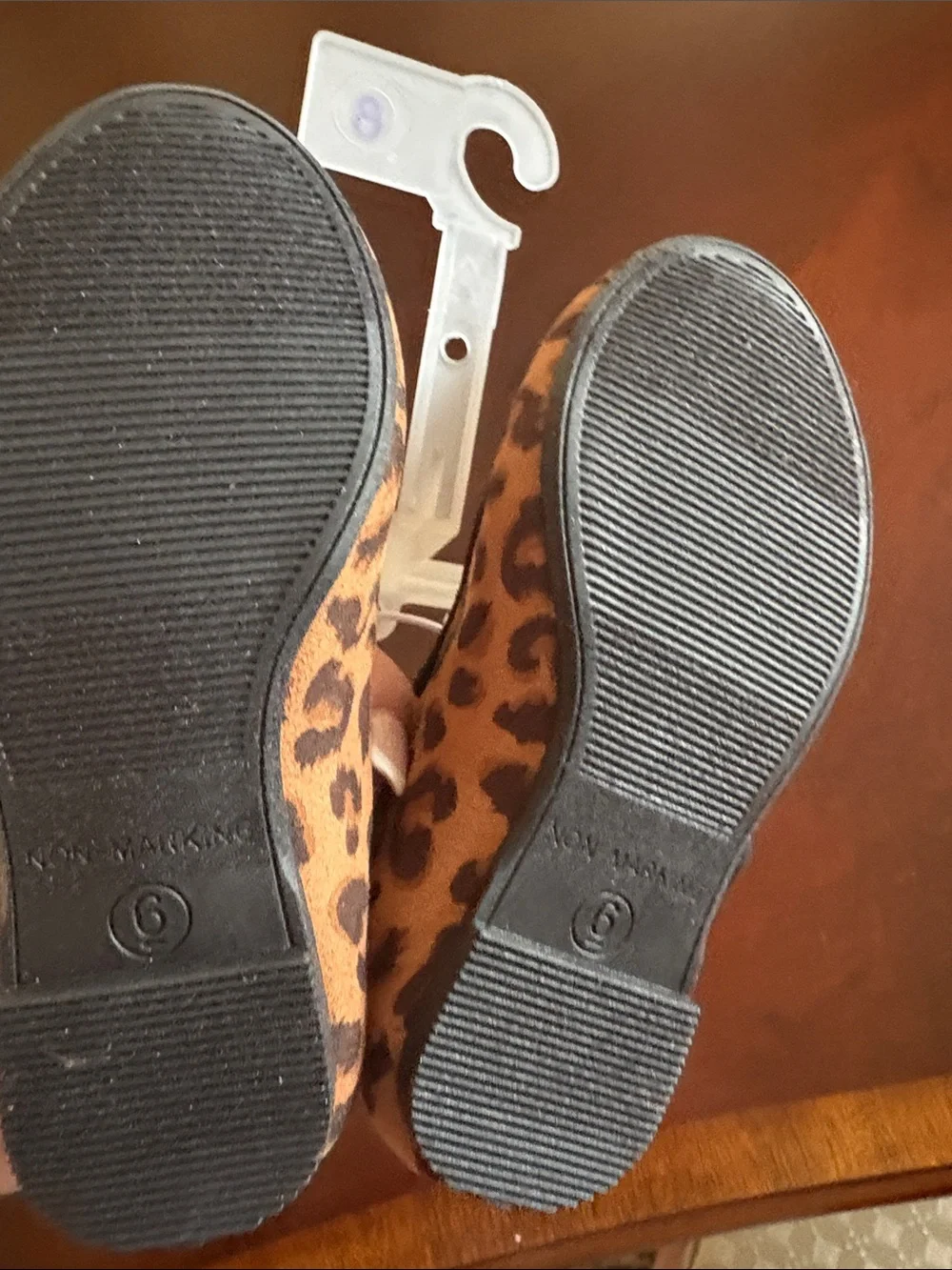 Cat & Jack Leopard Print Mary Janes - Tan and Black kids size 6